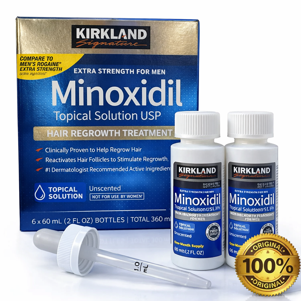 Minoxidil Kirkland 5% Original – Tratamiento 2 Meses
