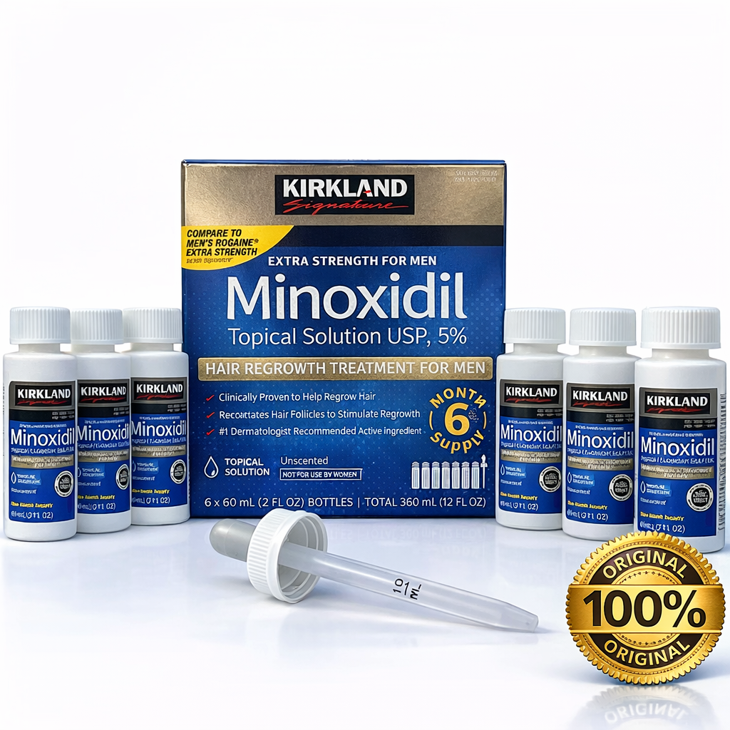 Minoxidil Kirkland 5% Original – Tratamiento 6 Meses